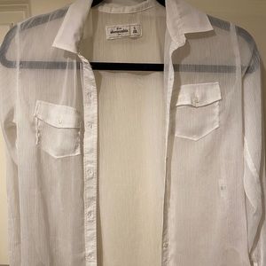 Abercrombie kids sheer button up
